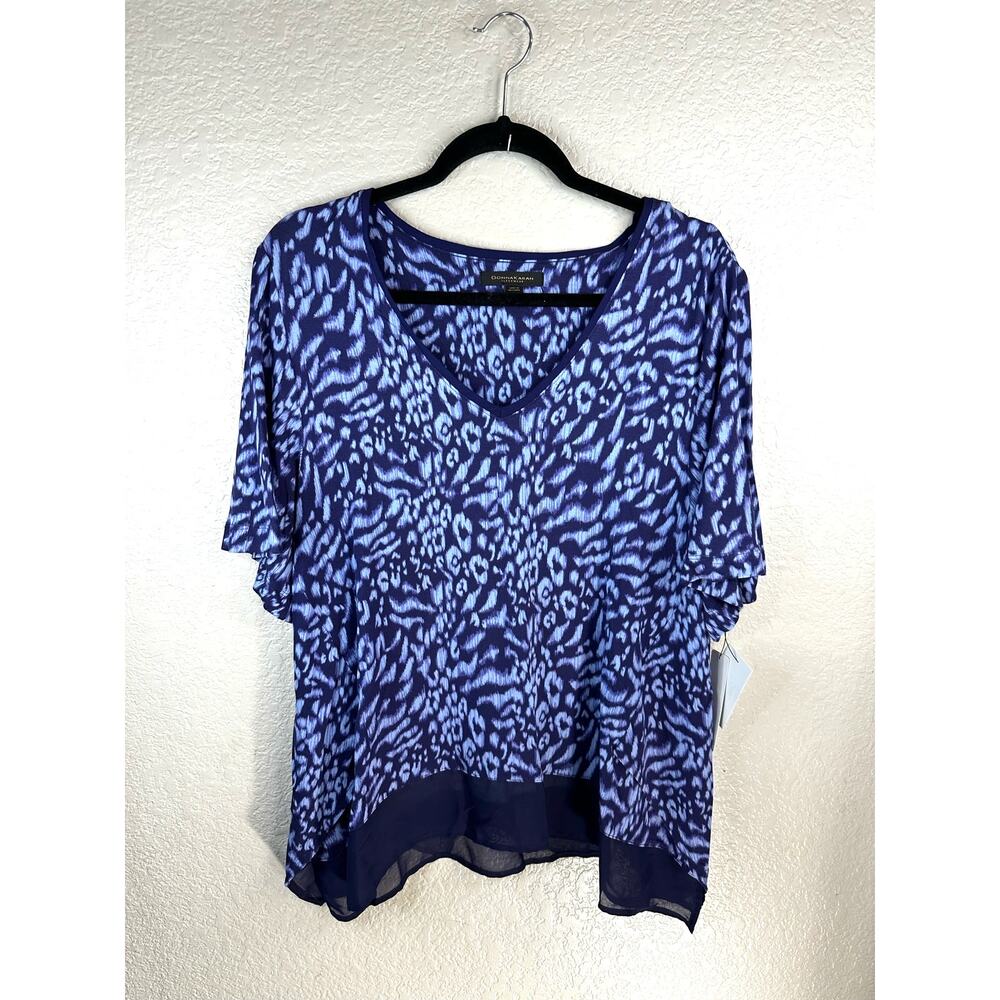 Donna Karan Navy Blue  Sleep Top Large